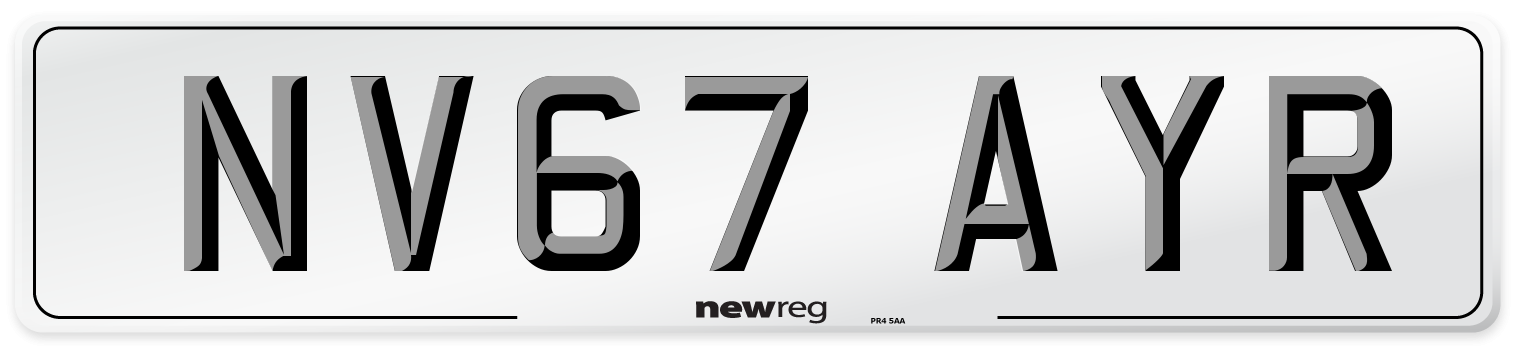 NV67 AYR Number Plate from New Reg